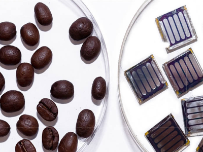 Caffeine perks up interest in perovskite solar cells