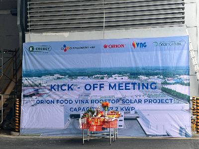 1157kWp solar rooftop for Orion Vina (Korea)